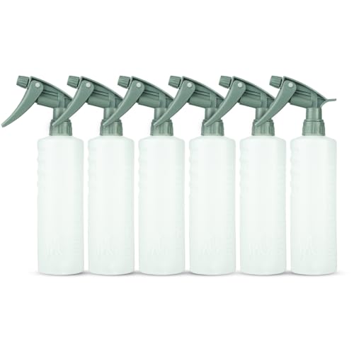 Image of WaveX Empty Spray Bottle 500ml Heavy Duty (Set of 6) | HDPE Chemical Resistant Bottle with Strong Trigger Sprayer | Dilution Scale Engraved | Ideal for Car Detailing, Cleaning & Chemicals