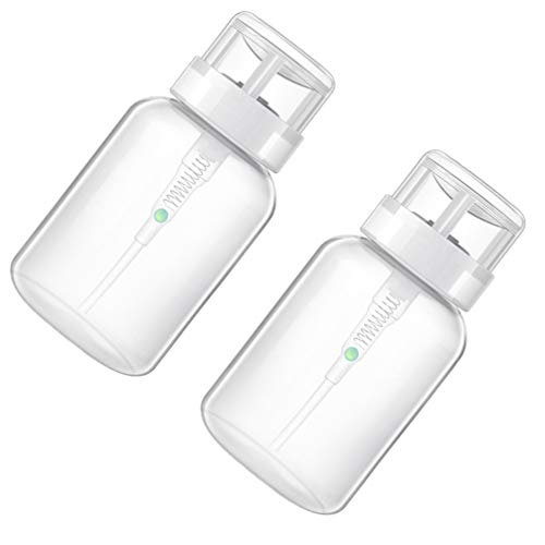 TOPBATHY 2Pcs 200Ml Nagellackentferner Pumpspender Push-Down-Pumpspender Pumpspender Leere Flasche für Alkohol Aceton… – Bild 8