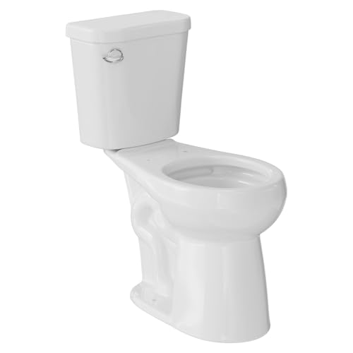 ADA Comfort Height 19' Round Toilet Bowl Only – Single Side Handle, Upgraded Power Flush, Includes Water-Saving Tank Parts, No Seat – Ideal for Bath Replacement or Senior Bathroom Upgrade