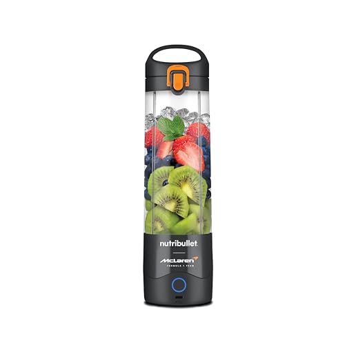 Nutribullet Portable Blender McLaren F1 Team Edition 590ml Black/Orange Leak-Proof Lid Powerful Extractor Blade USB-C Rechargeable 15+ Blends Juices & Smoothies Model NB-MC475G 1-Yr Warranty