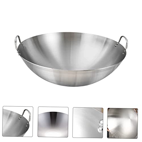 Wok de Acero Inoxidable con Doble Asa para Cocina miniatura 3