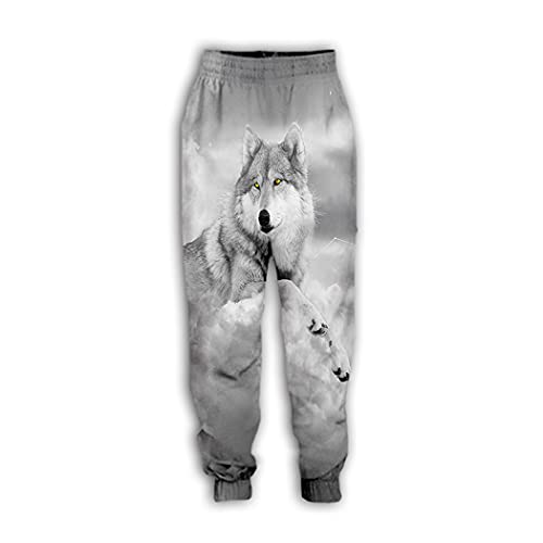 Pantalon long imprimé animal 3D vêtement ample confortable 34-37