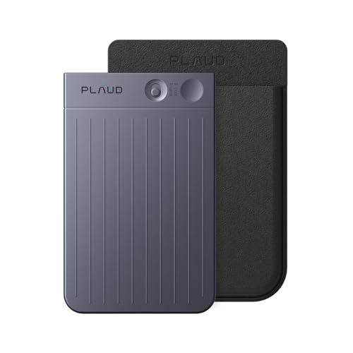 Image of Plaud Note AI Voice Recorder Device /Dictaphone w /Case App Control AI Transcribe & Summarize Support 112 Languages 64GB Digital Audio Recorder Note Taker for Lectures Meetings Calls, Black