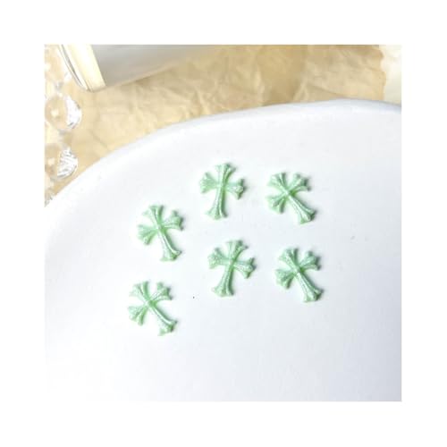 5100PCS Resin Mini Cross Charms for Nails, Small 3D Glitter