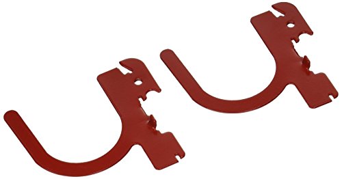 Image of Wall Control 3in Reach U-Hook Accessory inchU inch Shaped Slotted Metal Pegboard Hook Pegboard and Slotted Tool Board - Red