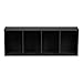 4-Tier Wood Storage Shelf, Black