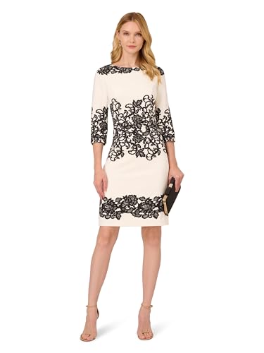 Adrianna Papell Women's Scroll Lace Short Dress4