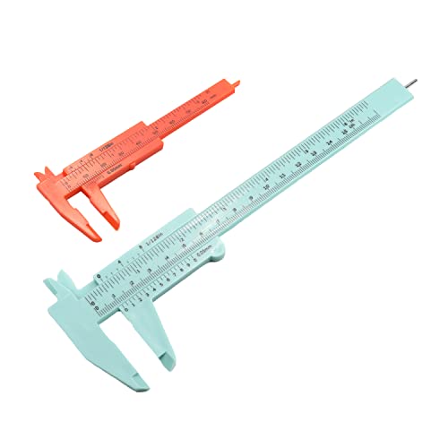 Calibrador Vernier Plástico Mini Doble Escala miniatura 1