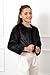 BOLEROSE Girls Cozy Faux Fur Childrens Kids Bolero Shrug Jacket Coat (Black, 5-6 Years)