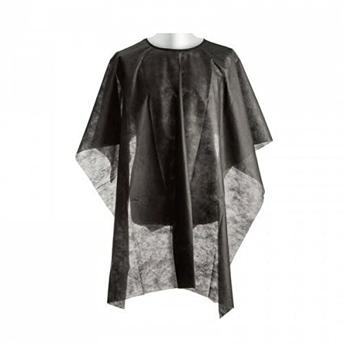 Capa desechable negra de TNT 100 piezas negra para corte, peluquería, barbería, tamaño 100 x 100 cm
