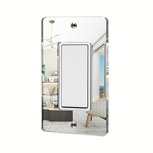 1 Pcs Mirror Light Switch Plates Outlet Covers Durable Wall Plate Acrylic Mirrored Switch Plates And Outlet Covers Decorative Plates