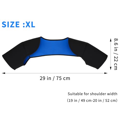 Artibetter Sports Shoulder Pads for Men and Women Warm Shoulder Support for Outdoor Activities and Sleep Double Protection Fits Width 19-20 Inches Xl
