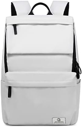 Backpack for Women and Men, Laptop Backpack with Laptop Compartment, Water Resistant Travel Backpack 15.6 Inch & Anti-Theft Back Pack, Casual Daypacks for Work, College, Travel, 24L Beige Grey