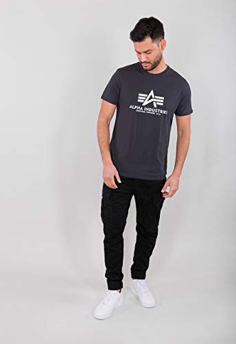Alpha Industries Basic T-Shirt T-Shirt für Herren Iron Grey – Ansicht 3