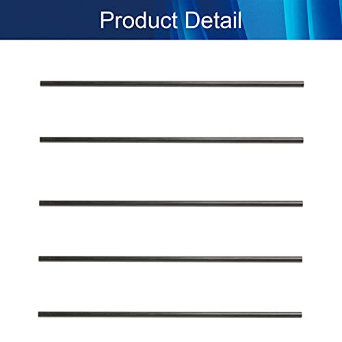 Image of Jutagoss Carbon Fiber Rod 5mm Craft Matte Pole Length 200mm 7.8 Inch Round Carbon Fiber Wing Tube for RC Airplane DIY Craft 5Pcs