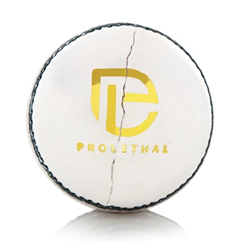 Prolethal Leather Cricket White Ball Hand Stitched 4 Piece