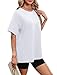 White T Shirts for Women Short Sleeve Workout Tops Casual Plus Size Women Blouses Lightweight Summer Maternity Clothes Gym Fashion 2026 XXL