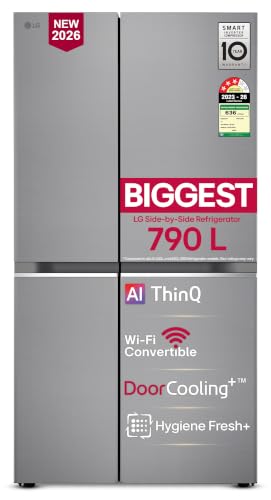 LG 790 L, 3 Star, Frost-Free, Double Door, Wi-Fi Convertible, Sma...