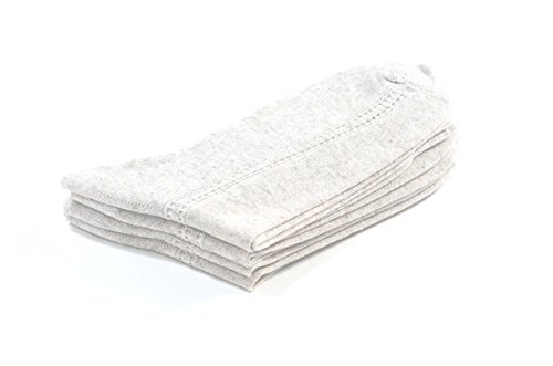 Thin Breathable Organic Linen Socks for Men, Pack of 3 (Size: Small)