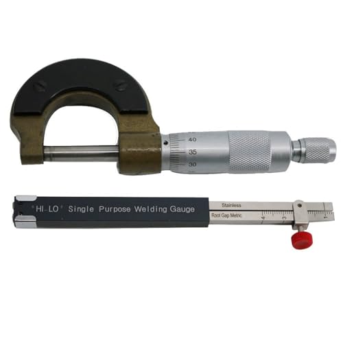 Kit de herramientas de calibre de soldadura, juego de inspección de acero inoxidable de 13 piezas con espejo y medidor de filete para una medición precisa e inspección de soldadura