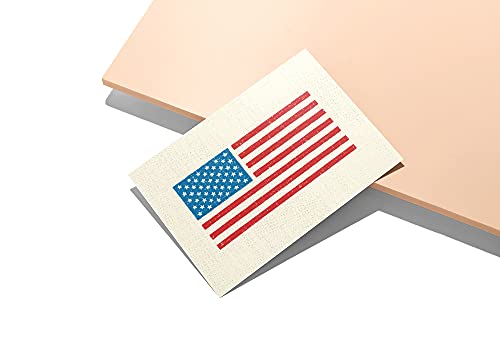 Image of Twigs Paper American Flag Note Cards, 12-Count, 5.5 x 4.25 in, Ideal for Memorial Day, Fourth of July, and Patriotic Occasions (Pack of 2)