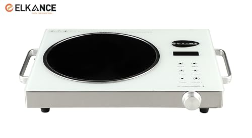 Image of Induction Cooktop 2200W with Grill Rack |Infrared Induction |Glass Top Digital Touch Control, Auto-Off Safety | 4 Cooking Modes | Works with All Cookware