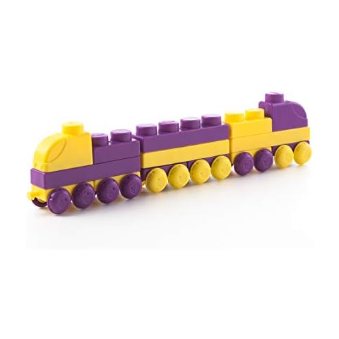 UNiPLAY Train Building Block Toy for Cognitive Development, Motor Skills, Sensory Learning, Educational Toy for 3 Years Old and Up (14 Piece-Set) Cover