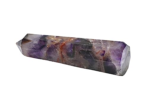 Image of Amazing Gemstone Amethyst Chevron Crystal Towers ~ Natural Healing Crystal Point Obelisk for Reiki Healing and Crystal Grid (3 inch to 4 inch INCH)