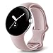 kytuwy Compatible for Google Pixel Watch Bands,Soft Silicone Sport Strap Metal Buckle for Google Watch Band,Replacement Pixel Watch Band for Women Men (S, Pink)