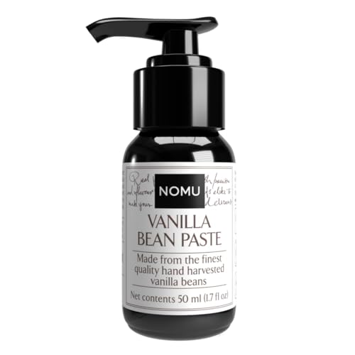 NOMU Vanilla Paste - Made with the finest quality hand harvested vanilla beans 50ml Real Vanilla Seeds For Baking Cooking and Desserts