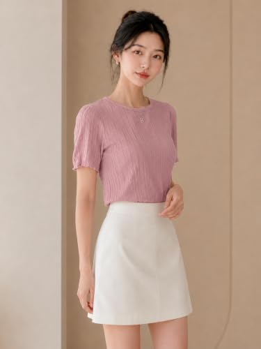 Image of Leriya Fashion Women Tops for Woman Half Sleeve | Top for Women Regular Fit Poly Cotton Round Neck | Ladies Tops | Casual Summer Top for Daily Office Wear