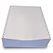 FirstZi Blank 9.5x11 Inches Continuous Feed Computer Paper Fanfold for Dot Matrix Printers, 1000 Count per Box, White 1 Part, Margin Perforated, Perfect for Receipts, Invoices, Bill List