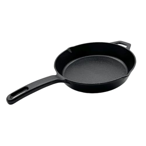 Nexgrill 10" Pre-Seasoned Cast Iron Skillet, Heavy-Duty Round Frying Pan for Grilling, Searing, and Outdoor Cooking, Grill Pan Excellent Heat Retention, BBQ & Camping Cookware – 630-0009