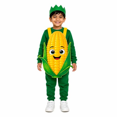 Image of Raj Costume Kids Fruit & Vegetable Fancy Dress Costume | Soft Felt Fruit and Vegetable Cutout Costume for Boys & Girls | School Annual Function