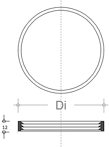 Nova italf Silikondichtungen, 5 Stk., Schwarz, Silikon, Wasserdicht, max. 200°C, für Kamine, Schornsteine, Pelletöfen, Paste