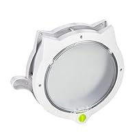 Katzentür mit Automatischer Klappe, Niedliche Magnettür mit 4 Verriegelungsmodi, Haustiersichere Eingangstür aus Kunststoff für Innen- und Außentüren (White)