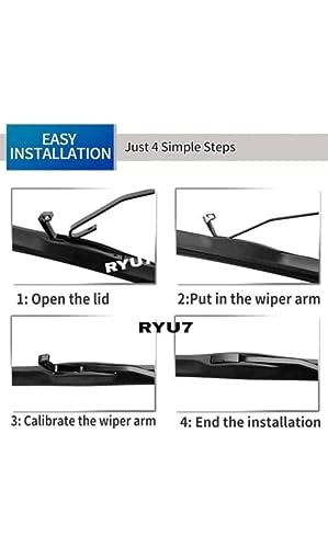 Image of Front Hybrid Wiper Blades Fits for Nexon, Size-24 inch 14 inch (Pack of 2)