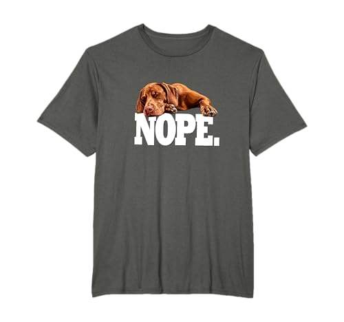 Funny Napping NOPE Vizsla Dog Lover T-Shirt