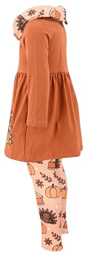 Image of Unique Baby Girls Kids Toddler 3pc Outfit Set Long Sleeve Soft Knit Tunic Top Leggings and Scarf
