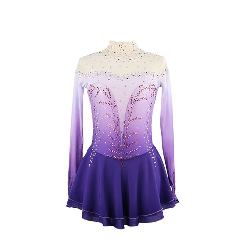 Vestido feminino feminino para patinação no gelo gradiente longo sem mangas roupas ao ar livre saias