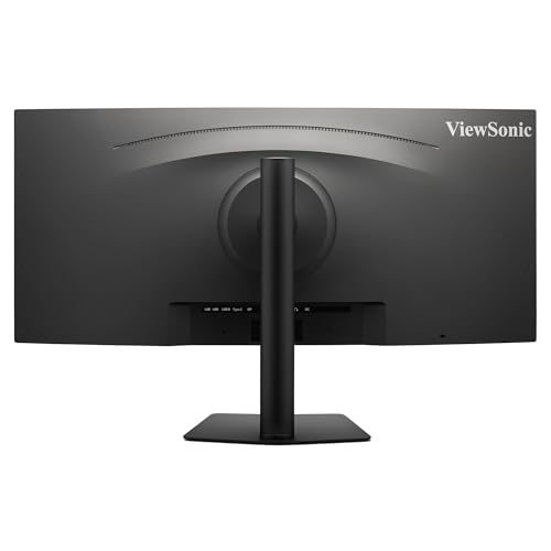 Image of ViewSonic VG3420C 34 Inch UWQHD 1440p Curved Docking Monitor, 1900R IPS Display for Immersive Home and Office Productivity, 120Hz, 96W USB-C, RJ45, HDMI, and DisplayPort Inputs