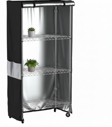 Wire shelf cover for metal shelving, 600D waterproof dustproof (30W x 14D x 60H)