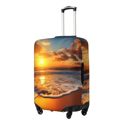 Sunset Beach Travel Luggage Cover Elastic Washable Suitcase Protector Anti-Scratch Travel Suitcase Cover Luggage Protector Fits 18-32 Inch Suitcase2