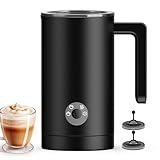 Kourice Milk Frother Electric, 4-in-1 Milk Frother and Steamer for Latte, Cappuccino, Hot & Cold Milk Froth Maker, Automatic Milk Steamer and Frother, Quiet One-Touch Operation, Easy to Clean