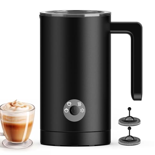 Kourice Milk Frother Electric, 4-in-1 Milk Frother and Steamer for Latte, Cappuccino, Hot & Cold...