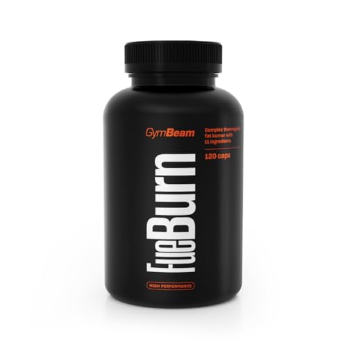 GymBeam FueBurn Bruciagrassi Termogenico Premium con Estratto di Tè Verde, Caffeina e Sinefrina - Integratore Dimagrante per Metabolismo e Energia, 60 Capsule
