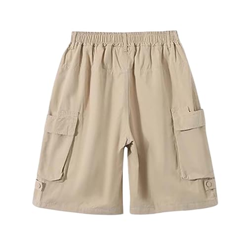 Boys Summer Casual Pants Stylish Comfort Elastic Waist Outdoor Trousers Lightweight Breathable Shorts for4
