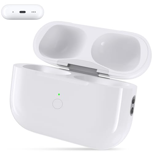 Replacement Charging Case for AirPods Pro 2nd & 1st Generation with Type-C Charging Port Compatible with AirPod Pro 2nd Charging Case with Blue-Tooth Sync Button No Earbuds (C-Port)