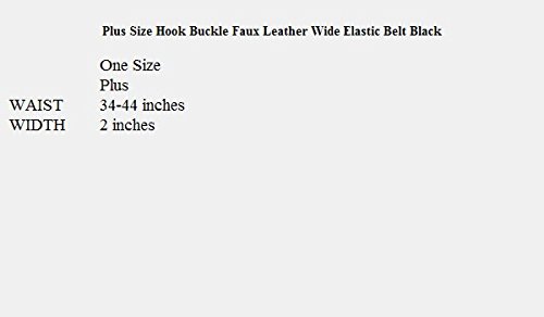 eVogues Plus Size Hook Buckle Faux Leather Wide Elastic Belt3