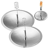 Xweptuy Fire Starter Survival Tool, 2PCS Safe Fast Solar Fire Starter, Waterproof Windproof Solar Cooker Tool, 3.8x3.8 inch for Hiking Camping Home Yard ~